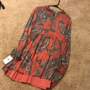 Free people coral comb dress